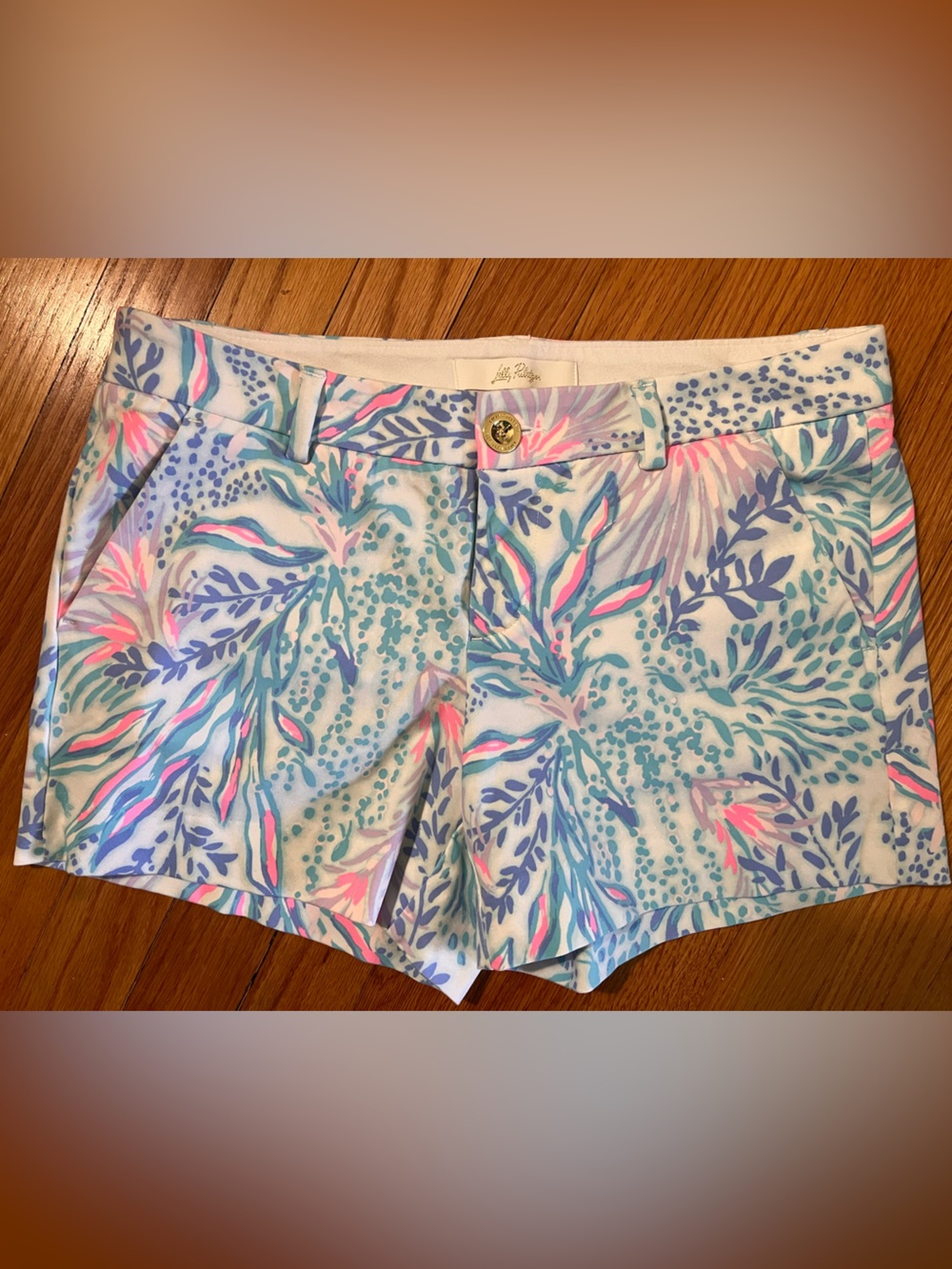 Lilly Pulitzer Callahan Knot Shorts  Via Del Mar Size 4